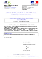 ARS DU 23 07 2025 contrôle sanitaire des eaux destinées à la consommation humaine