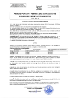 Arrêté portant reprise des concessions funéraires en état d’abandon