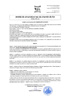 Arrêté rue du chemin de fer du 19 mai au 02 juin 2025